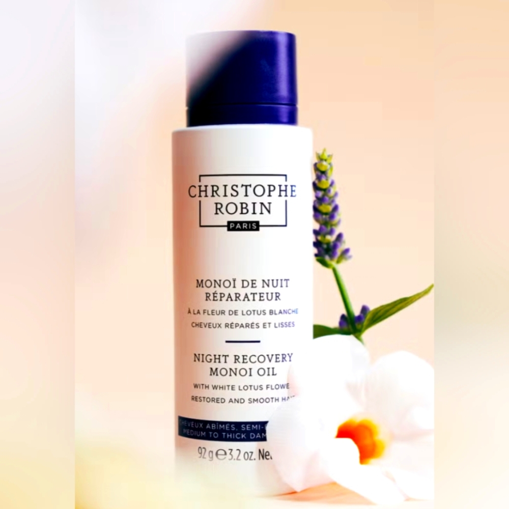 CHRISTOPHE ROBIN Night Recovery Mono Oil With White Lotus Flower